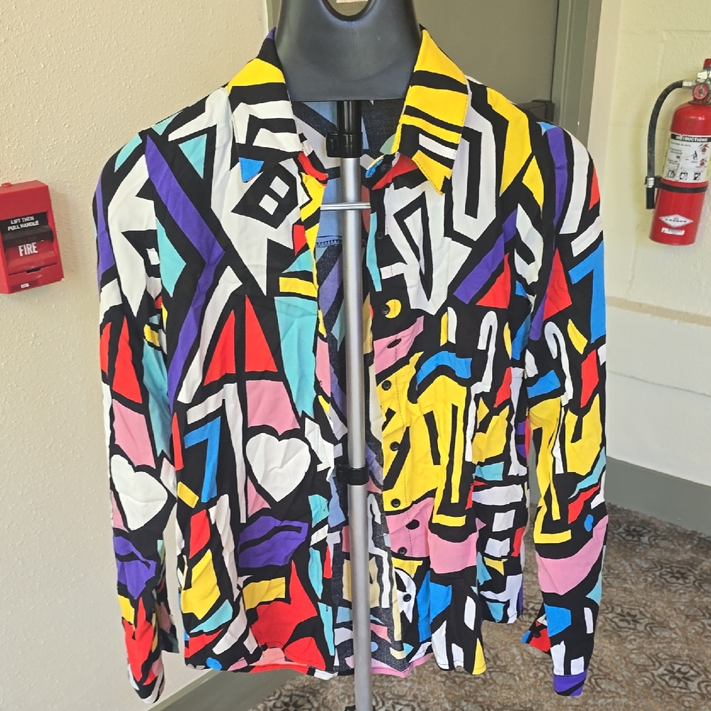 Colorful Geometric Women's Blouse